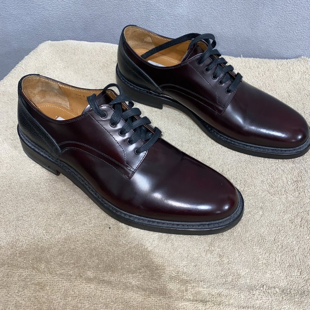 George Bilt Brown Men’s Burgundy Leather Lace-Up Oxfords Dress Shoes Size 9.5M - Picture 8 of 9